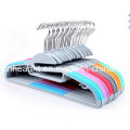 Ultra Thin Rubber Flocked Multi Function Plastic Shirt Hangers